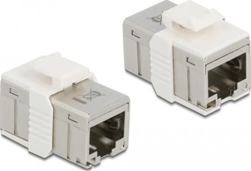 DeLOCK Adapter RJ45 Buchse zu RJ45 Buchse kompakt Cat.6A Metall