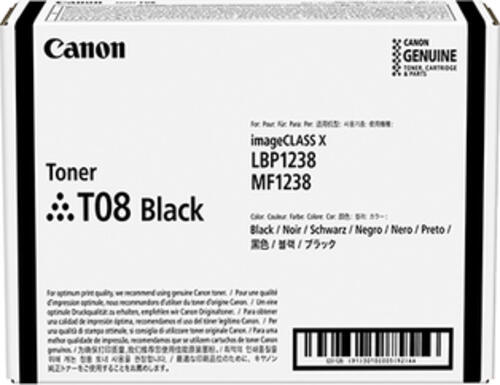 Canon TONER T08 BLACK Tonerkartusche 1 Stück(e) Original Schwarz