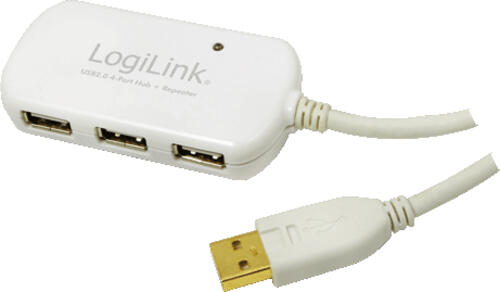 LogiLink UA0108 Schnittstellen-Hub 480 Mbit/s Weiß