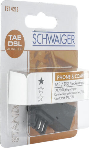 Schwaiger TST4215533 Kabeladapter TAE-F RJ-45 Schwarz