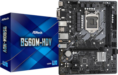 Asrock B560M-HDV Intel B560 LGA 1200 (Socket H5) micro ATX