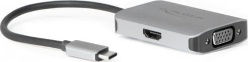 DeLOCK 87776 Videosplitter USB Typ-C 1x HDMI + 1x VGA