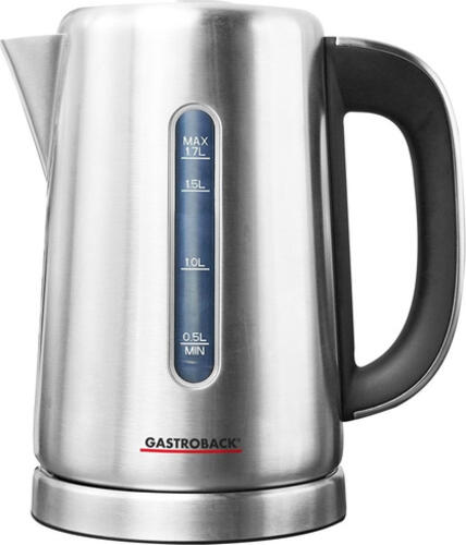 Gastroback Design Express Wasserkocher 1,7 l 3000 W Schwarz, Edelstahl