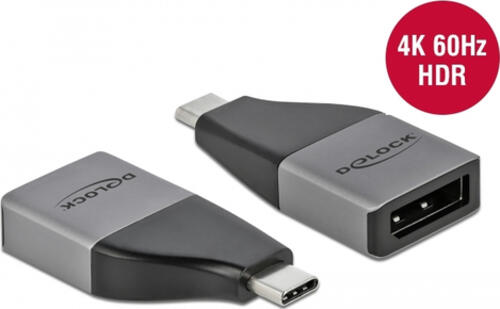 DeLOCK USB Type-C Adapter zu DisplayPort (DP Alt Mode) 4K 60 Hz – kompaktes Design