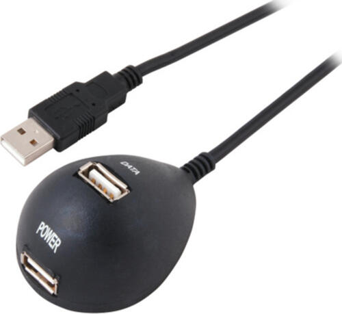 EFB Elektronik EB438V2 Schnittstellen-Hub USB 2.0 480 Mbit/s Schwarz