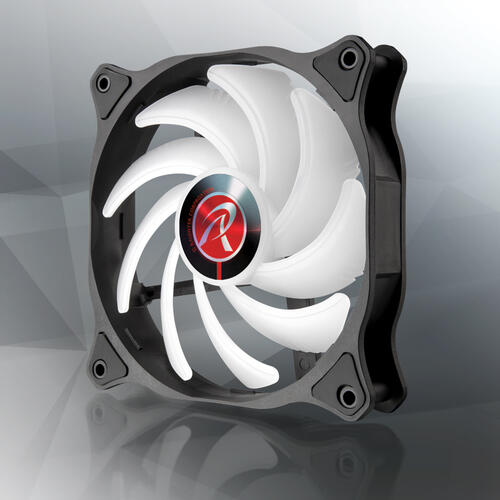 RAIJINTEK EOS 12 RBW ADD Hauptplatine, Prozessor Ventilator 12 cm Schwarz, Weiß 2 Stück(e)