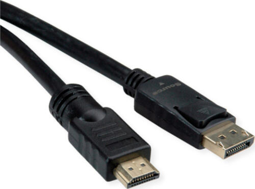 ROLINE 11.04.5777 Videokabel-Adapter 10 m HDMI Typ A (Standard) DisplayPort Schwarz