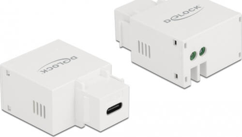 DeLOCK Keystone Modul mit USB Type-C Ladebuchse 2,1 A weiß