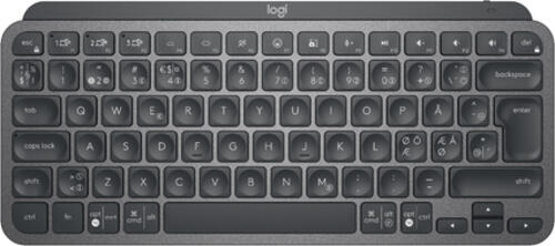 Logitech MX Keys Mini Tastatur RF Wireless + Bluetooth QWERTY Nordisch Graphit