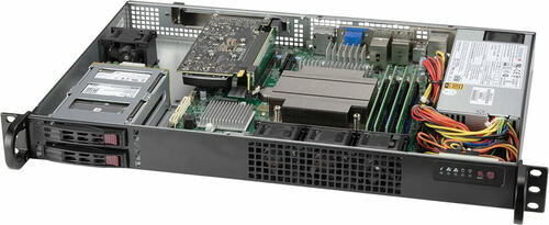 Supermicro SYS-110C-FHN4T Server-Barebone Intel W480E LGA 1200 (Socket H5) Rack (2U) Schwarz