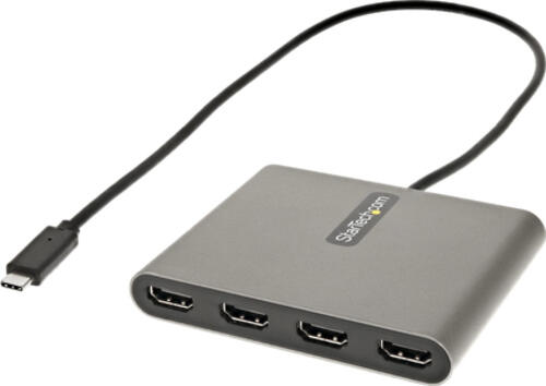 StarTech.com USB-C auf 4x HDMI Adapter - Externe Video- und Grafikkarte - USB Type-C auf Quad HDMI Display Adapter Dongle - 1080p 60Hz - Multi Monitor Splitter - Windows