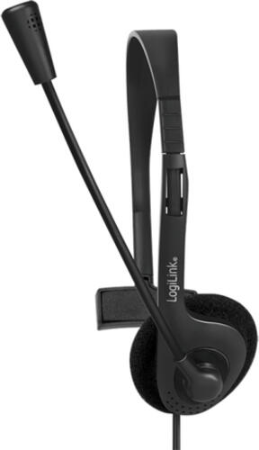 LogiLink HS0054 Kopfhörer & Headset Kabelgebunden Kopfband Büro/Callcenter Schwarz