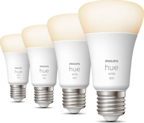 Philips Hue White E27 - Smarte Lampe A60 Viererpack - 800