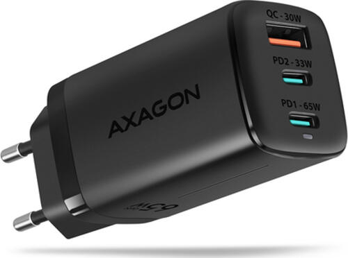 Axagon ACU-DPQ65 Ladegerät für Mobilgeräte Smartphone Schwarz AC Schnellladung Drinnen