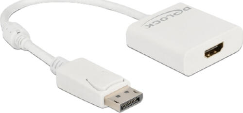 DeLOCK Adapter DisplayPort 1.2 Stecker zu HDMI Buchse 4K Aktiv weiß