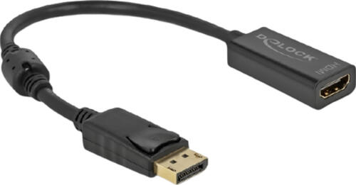 DeLOCK Adapter DisplayPort 1.2 Stecker zu HDMI Buchse 4K Passiv schwarz