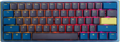 Ducky One 3 DayBreak Mini PBT blau, Layout: DE, mechanisch, Cherry MX Speed RGB Silver, RGB, Gaming-Tastatur