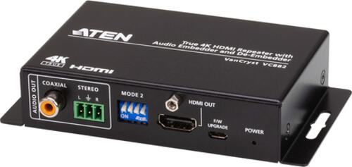 ATEN True 4K HDMI Repeater mit Audio Embedder und De-Embedder