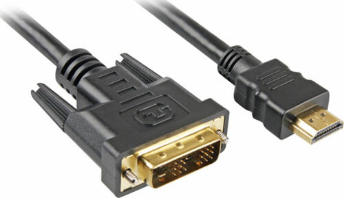 Sharkoon 4044951009060 Videokabel-Adapter 3 m HDMI DVI-D Schwarz