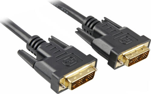 Sharkoon DVI-D/DVI-D (18+1) 2m DVI-Kabel Schwarz