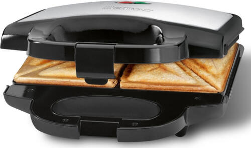 Clatronic ST 3778 Sandwich-Toaster 750 W Schwarz, Edelstahl