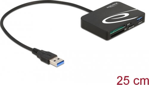 DeLOCK Card Reader für XQD / SD / Micro SD Speicherkarten + USB Typ-A Port