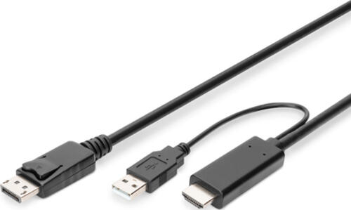 Digitus 4K HDMI Adapterkabel - HDMI auf DisplayPort