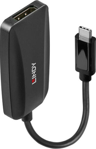 Lindy 43337 Videokabel-Adapter 0,13 m USB Typ-C DisplayPort Schwarz