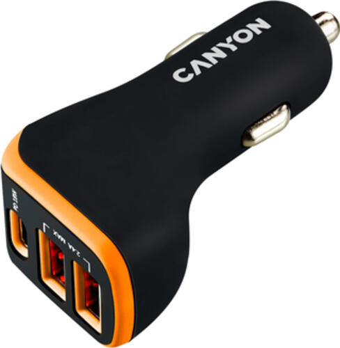 Canyon -08 Digitalkamera, GPS, MP3, MP4, Handy, PDA, Tragbare Spielekonsole, Smartphone, Tablette Schwarz, Orange Zigarettenanzünder Auto