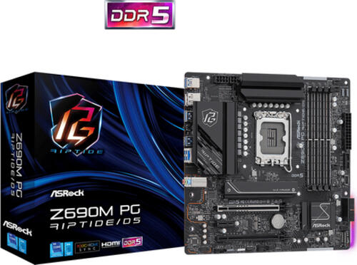 Asrock Z690M PG Riptide/D5 Intel Z690 LGA 1700 micro ATX