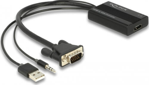 DeLOCK HDMI zu VGA Adapter mit Audio 25 cm