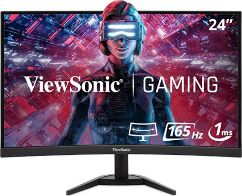 Viewsonic VX Series VX2418C Computerbildschirm 61 cm (24) 1920 x 1080 Pixel LCD Schwarz