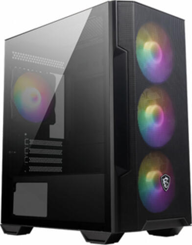 MSI MAG FORGE M100R Computer-Gehäuse Midi Tower Schwarz, Transparent