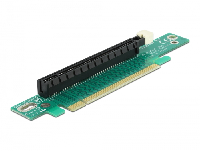 Riser Card Delock PCI Expr x16 links gewinkelt 1HE Riser Card Delock PCI Expr x16 links gewinkelt 1HE