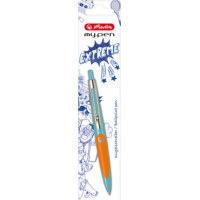 Herlitz my.pen Blau Clip-on-Einziehkugelschreiber