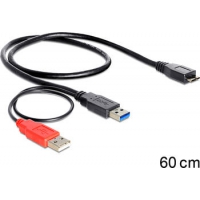 0,2m USB 3.0 Y-Kabel A Stecker